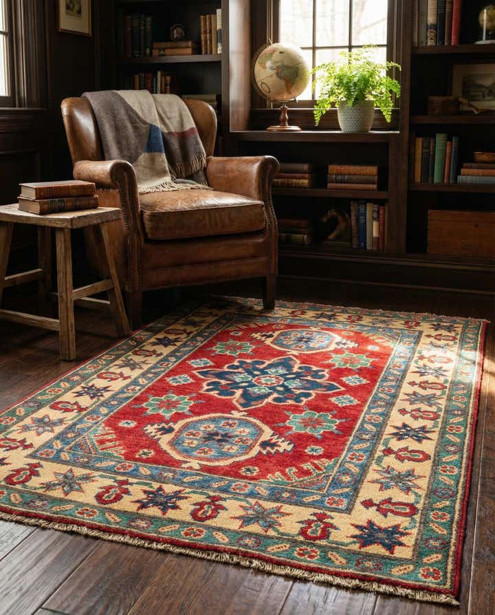 2' 9 x 4' 3 Hand Knotted Kazak Rug