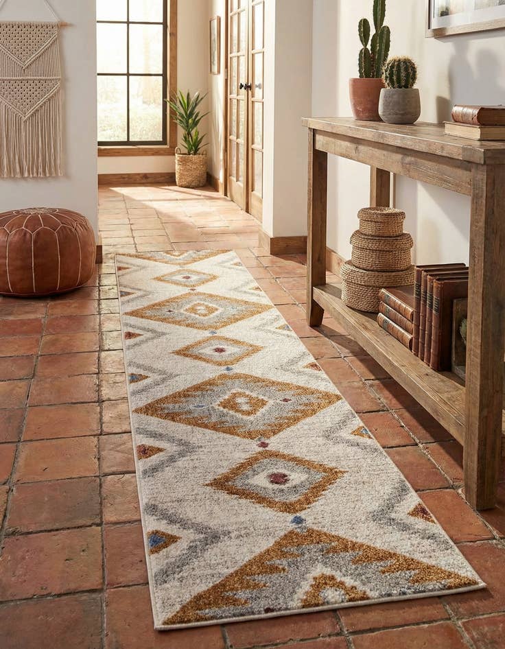 Detail image of 2' x 8' Eco Southwestern Runner Rug