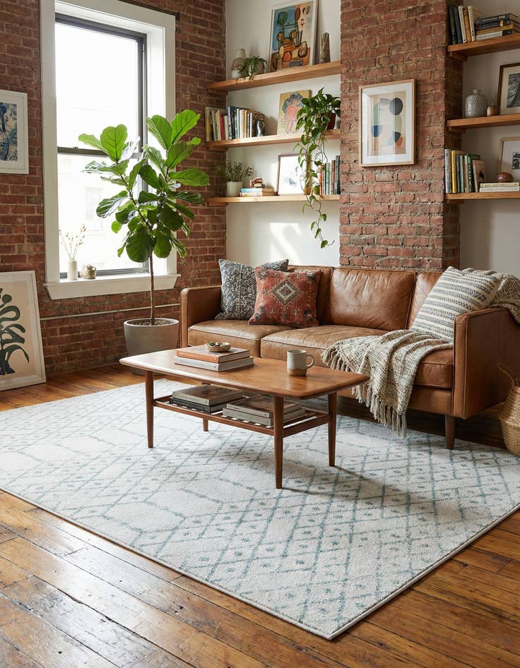 Detail image of 5' 3 x 8' Paxon Trellis Rug