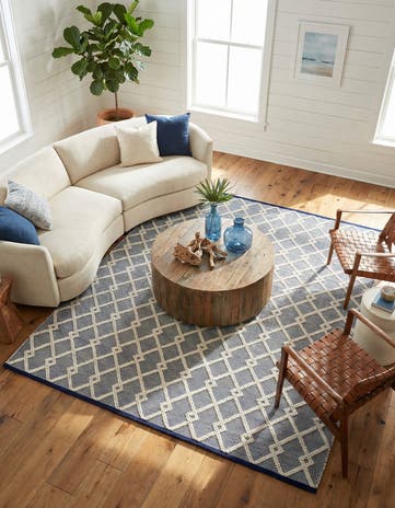 8' x 8' Hand Knotted Jill Zarin Dorset Square Rug