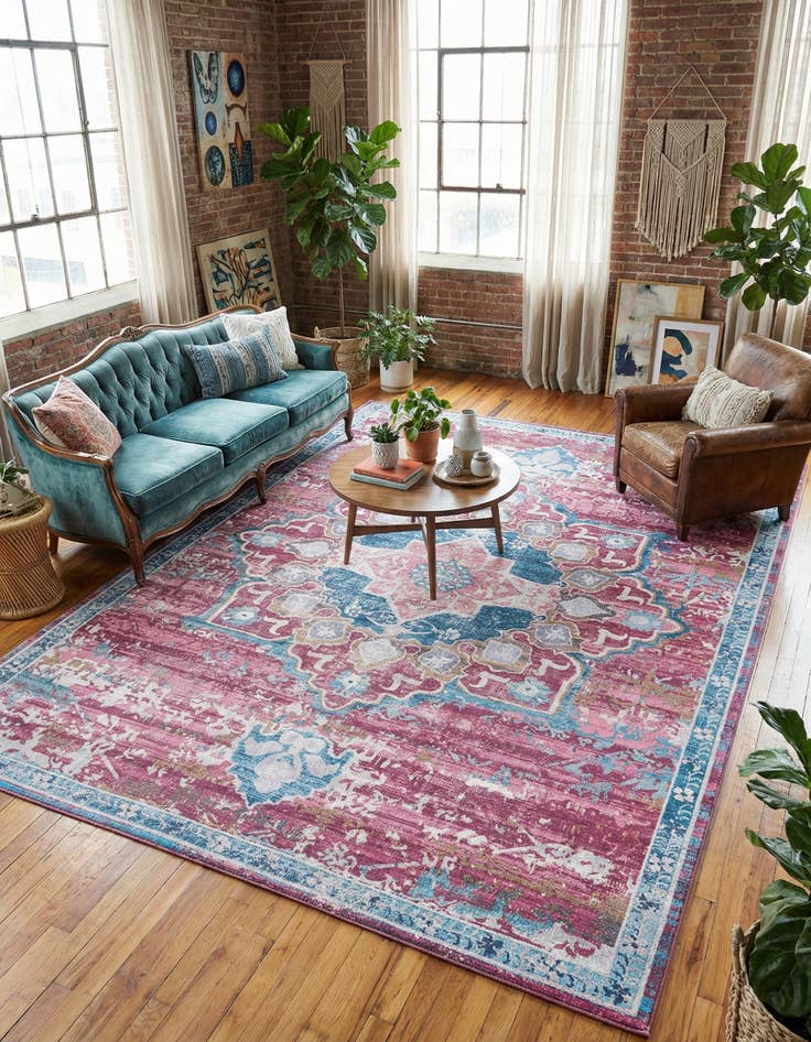 Detail image of 10' 6 x 13' Washable Francesca Rug