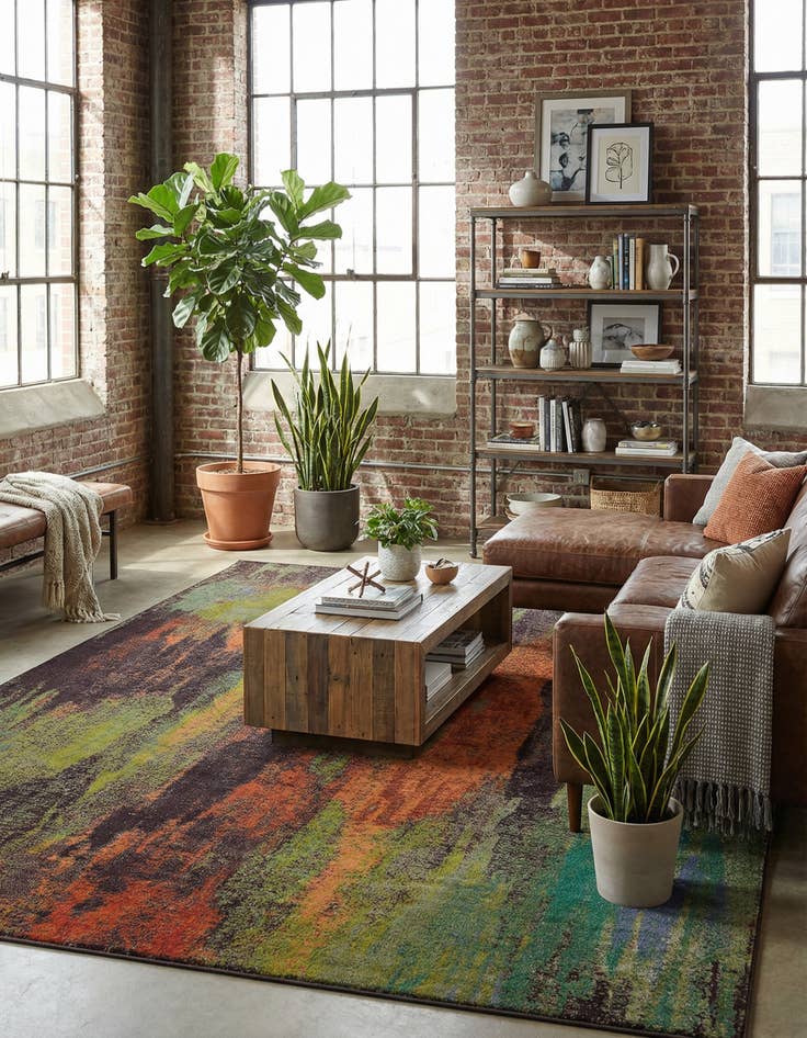 Detail image of 10' x 13'  Washable Barcelona Rug