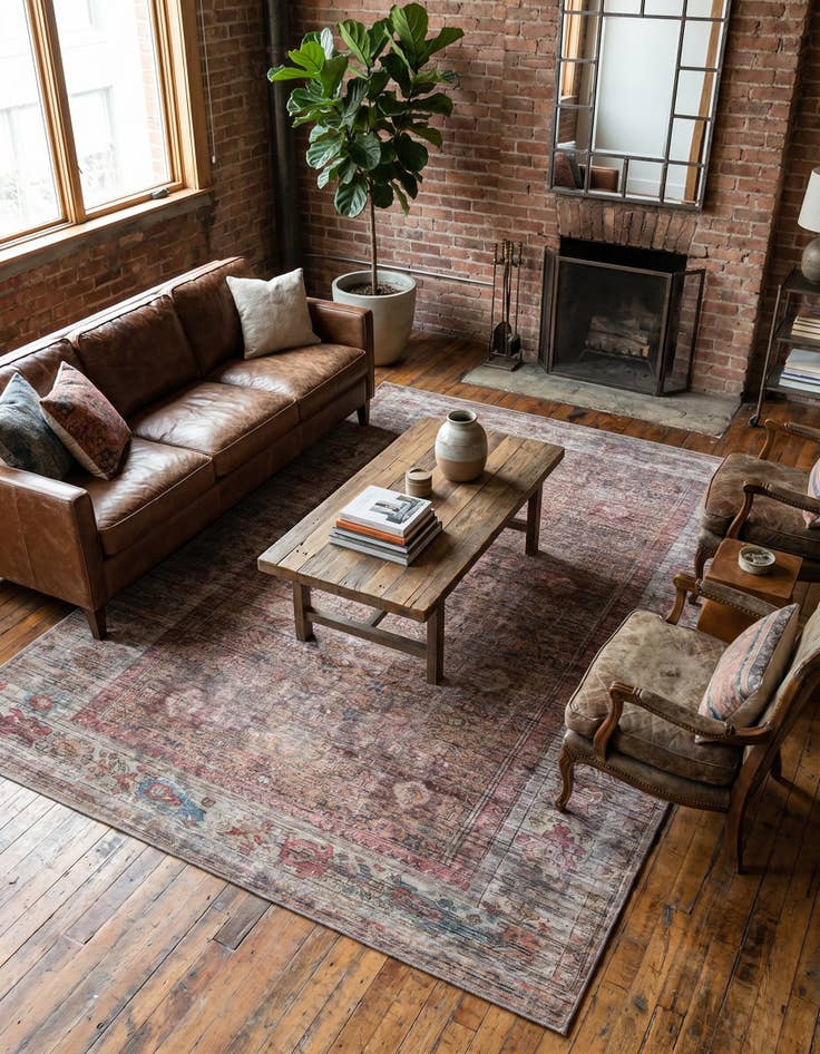 Detail image of 9' 2 x 12' Washable Nostalgia Rug
