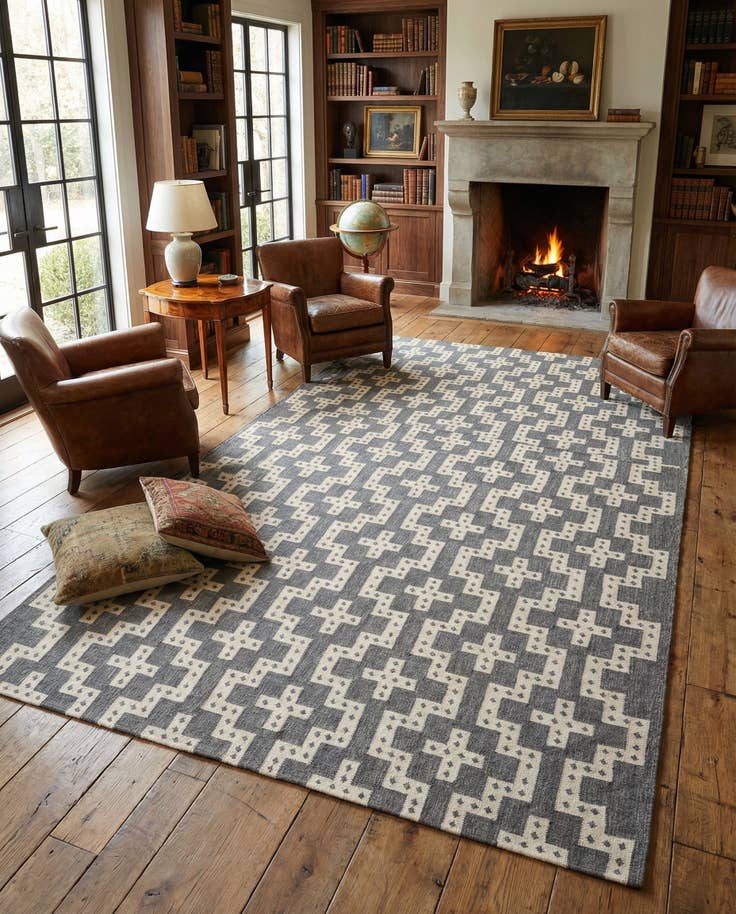 Detail image of 10' x 14' 1 Hand Woven Kilim Wool Rug