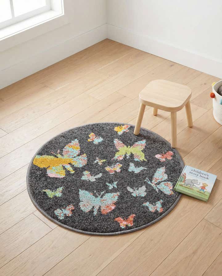 2' 2 x 2' 2 Whimsy Kids Round Rug