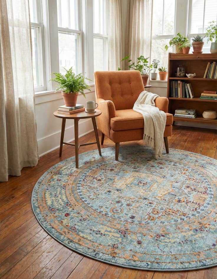 Detail image of 5' 3 x 5' 3 Alexis Round Rug