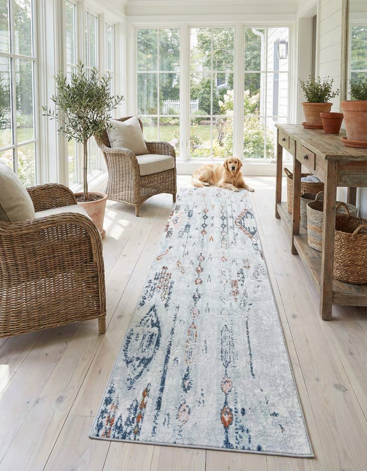 Detail image of 2' 7 x 12' Kamala Washable Runner Rug