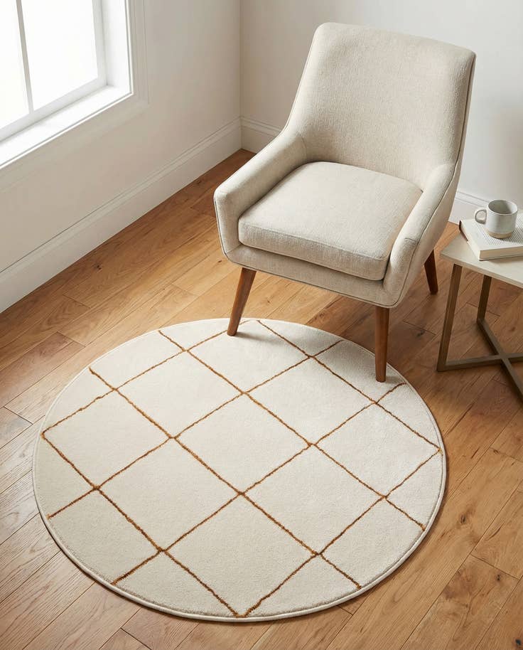 Detail image of 3' x 3' Vogue Geo Round Rug