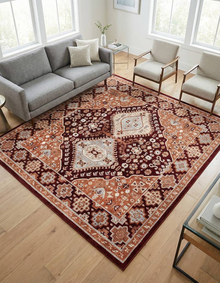 Detail image of 7' 10 x 7' 10 Kamala Washable Square Rug