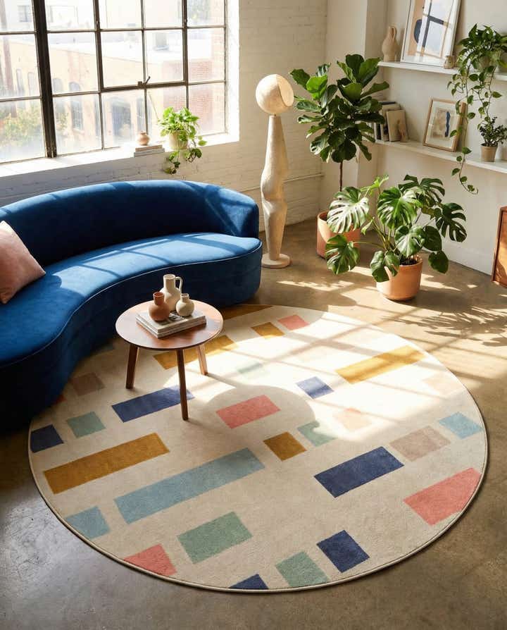 7' x 7' Lotus Round Rug