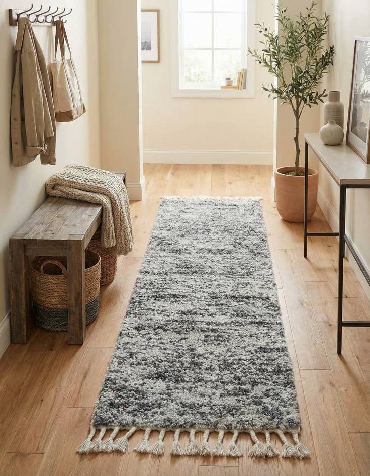 Detail image of 2' 2 x 6' Athena Shag Runner Rug