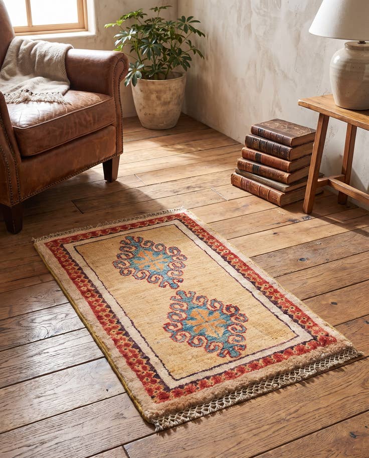 Detailansicht von 40cm x 60cm Handgeknüpft Ziegler Teppich