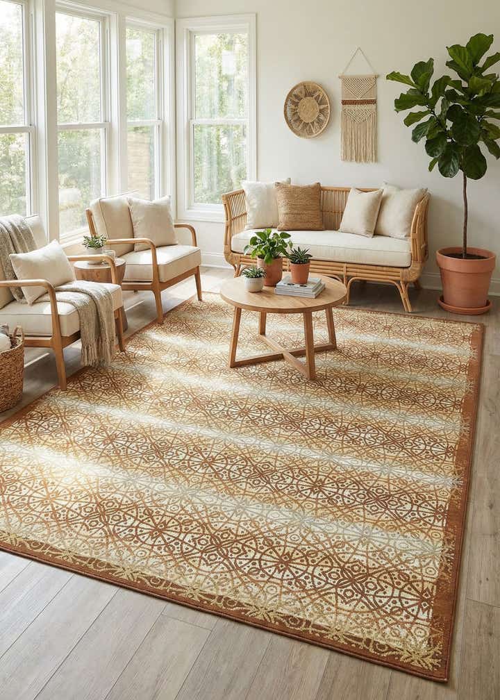 10' x 12' 2 Easy-Clean Lattice Indoor / Outdoor Rug