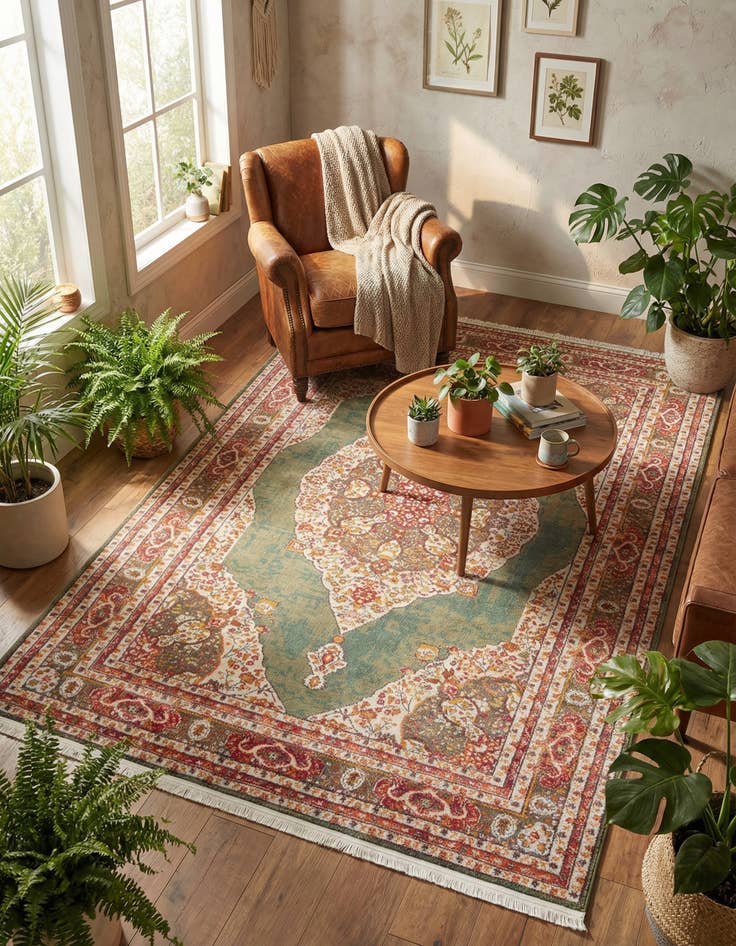 Detail image of  5' 5 x 8' Santiago Rug