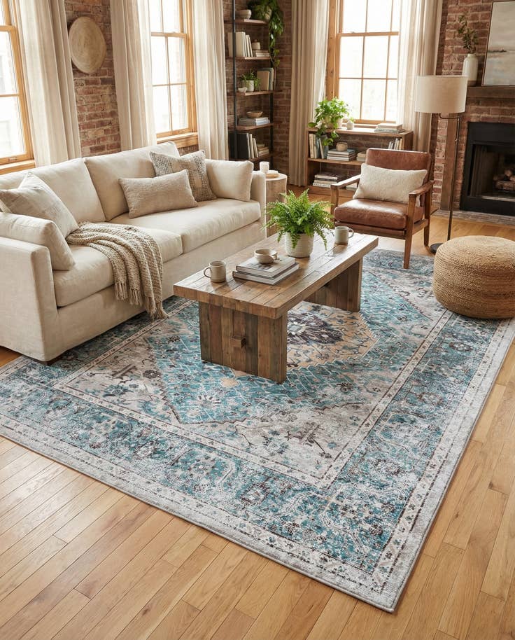 Detail image of 7' 10 x 10' Washable Yara Rug