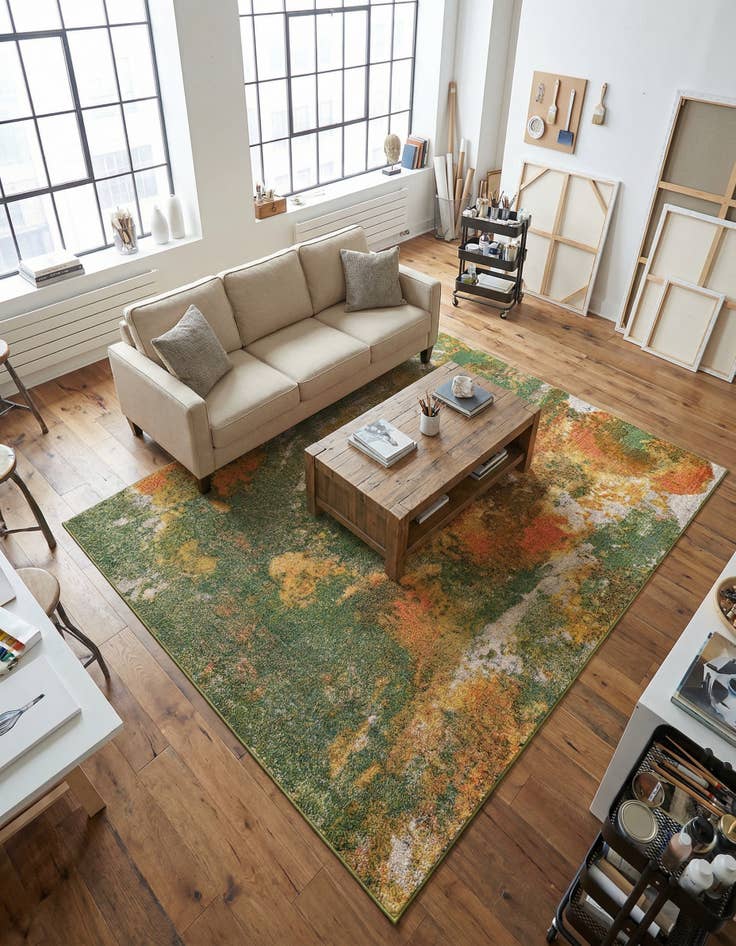 Detail image of 6' x 9'  Washable Haerfest Rug