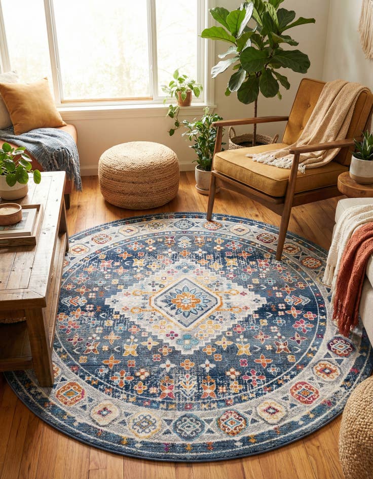Detail image of 5' x 5' Budapest Round Rug