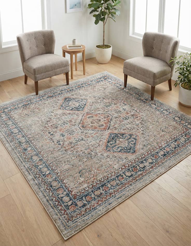 Detail image of 5' 3 x 5' 3 Newport Square Rug