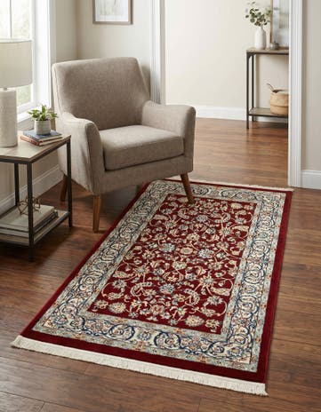 Burgundy Nain Design Rug