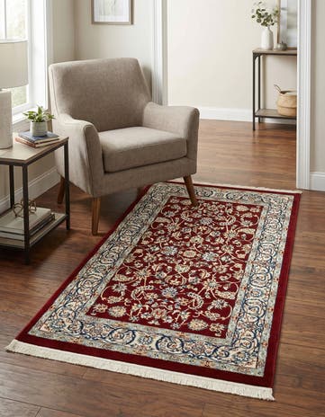 Burgundy Nain Design Rug