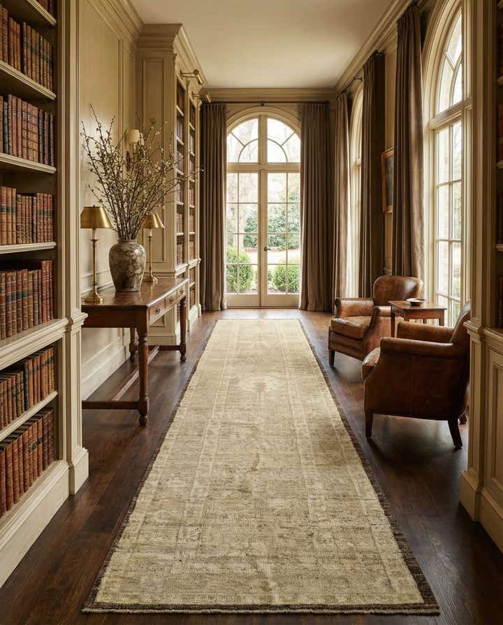 3' 3 x 15' 8 Hand Knotted Oushak Wool Runner Rug