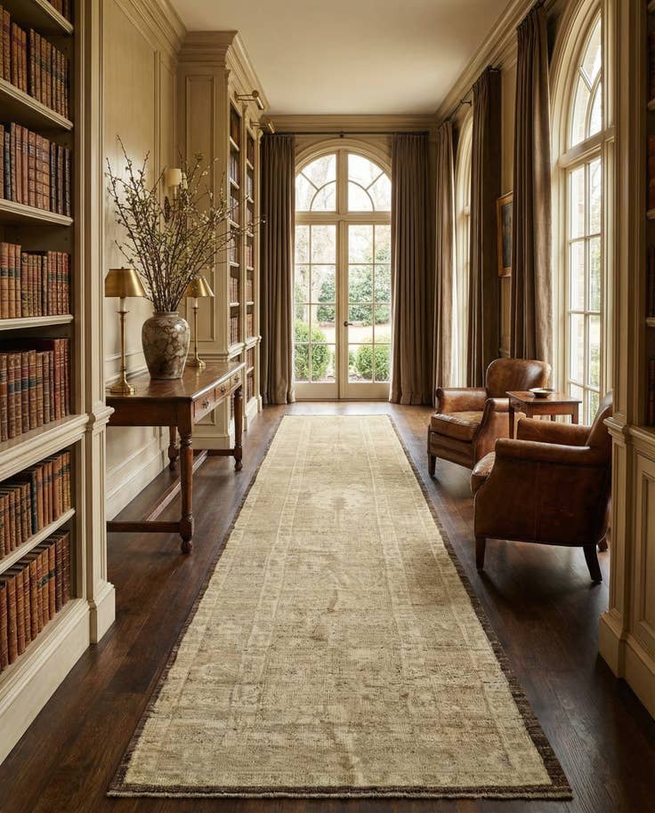 Detail image of 3' 3 x 15' 8 Hand Knotted Oushak Wool Runner Rug