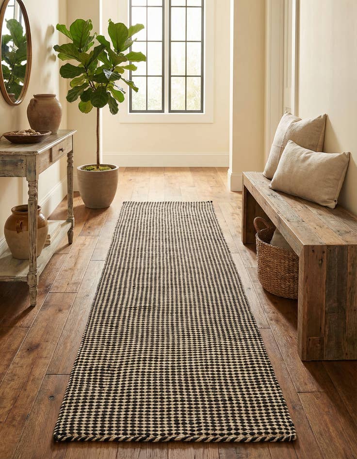 Detail image of 2' 7 x 8'  Hand Woven Laurel Handwoven Jute Runner Rug