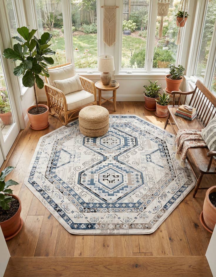 Detail image of 7' 10 x 7' 10 Charlotte Octagon Rug
