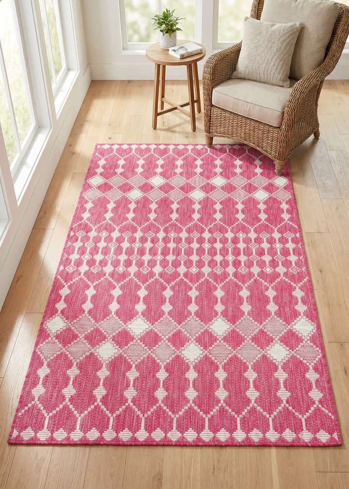 4' x 6' Easy-Clean Lattice Indoor / Outdoor Rug