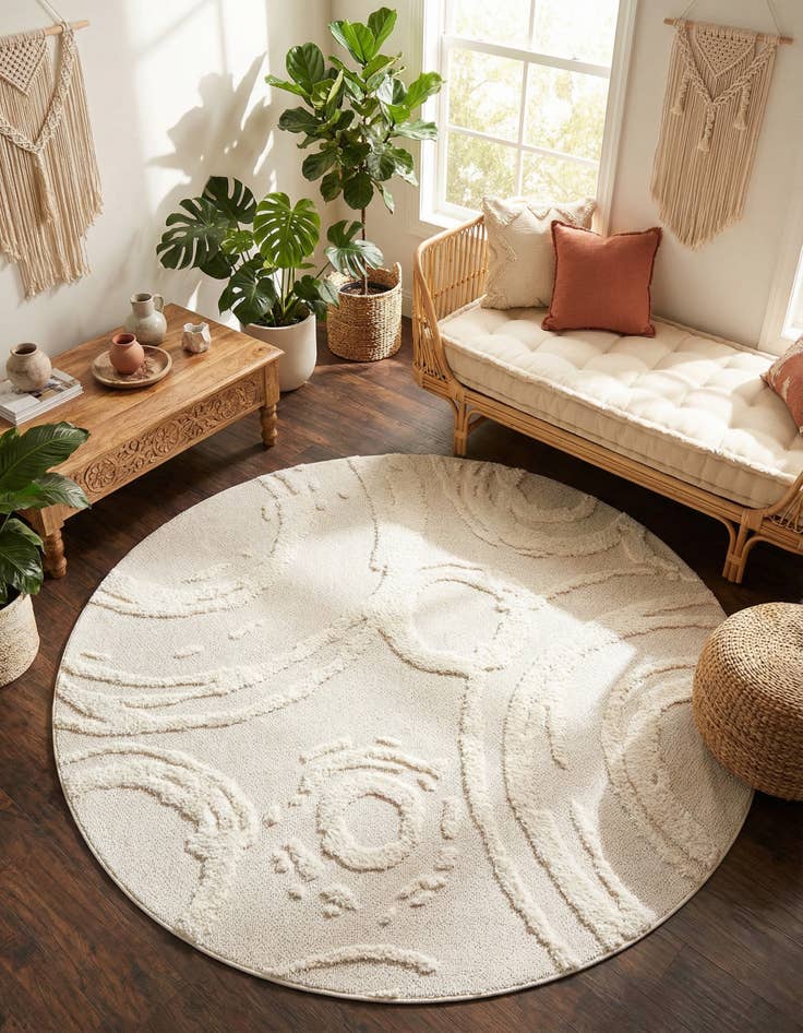 Detail image of 7' 10 x 7' 10 Boho Round Rug