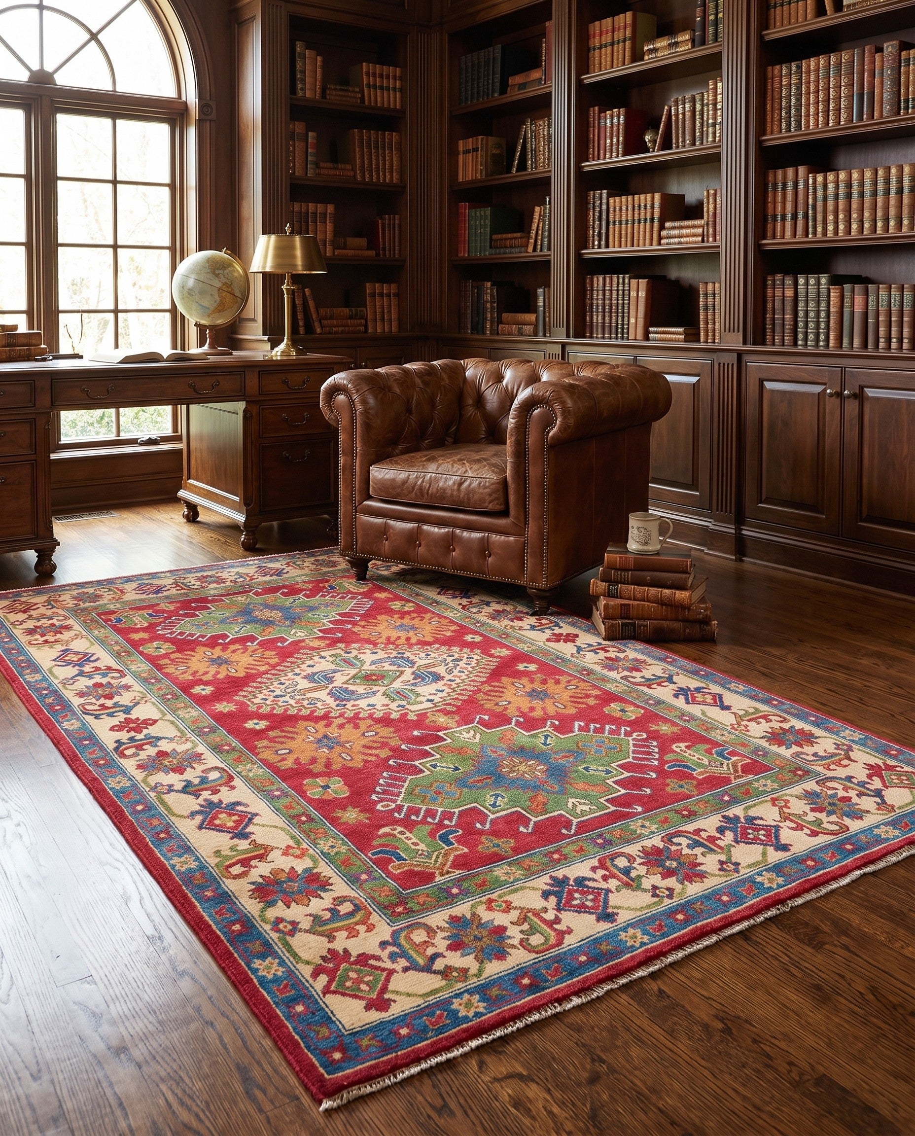 Detail image 3 of 10: 4' 11 x 7' 1 Hand Knotted Kazak Rug
