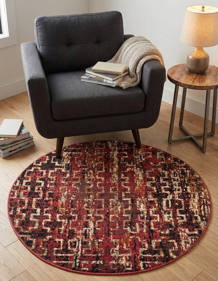 Detail image of  3' x 3' Saturn Round Rug