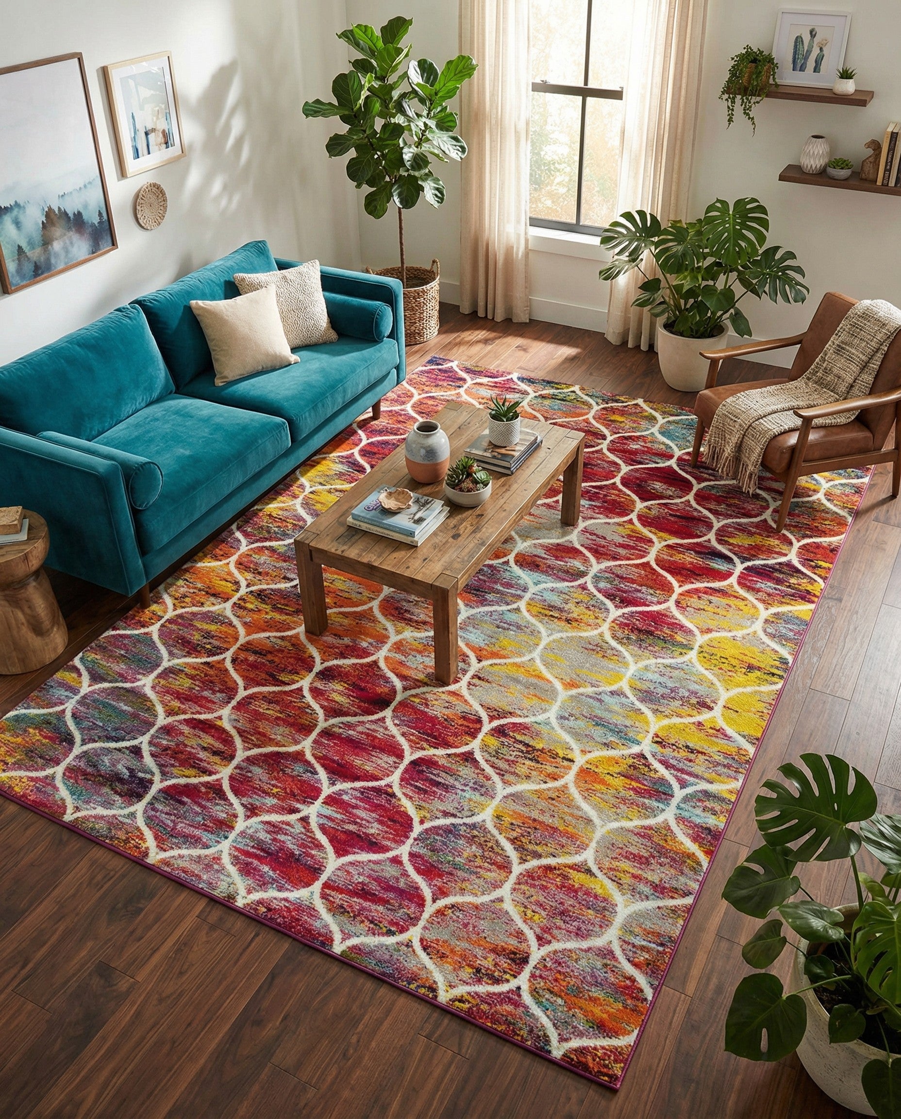 9' x 12' Trellis Frieze Rug