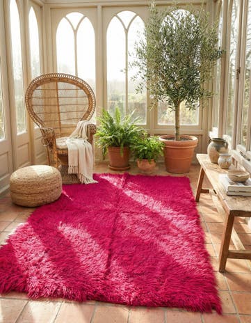 3' 10 x 6' 6 Hand Knotted Moroccan Wool Rug