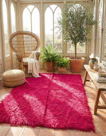 3' 10 x 6' 6 Hand Knotted Moroccan Wool Rug