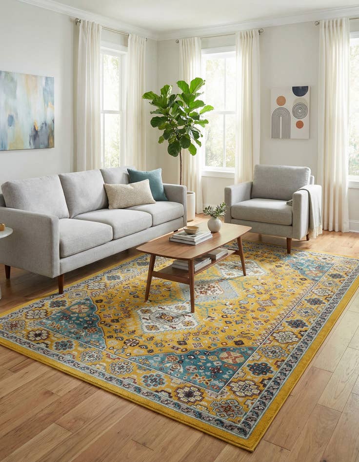 Detail image of 6' x 9' Kamala Washable Rug