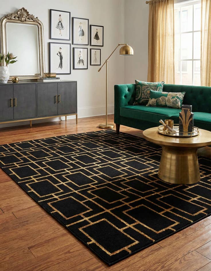 Detail image of 5' 3 x 8'  Marilyn Monroe&trade; Glam Deco Rug