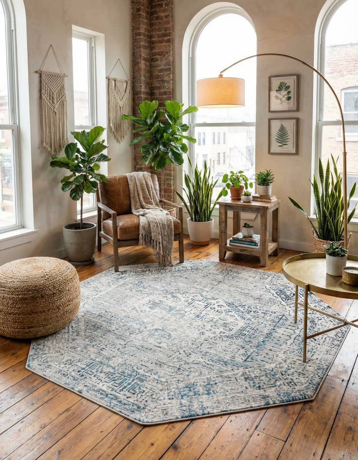 Detail image of 7' 10 x 7' 10 Finsbury Octagon Rug