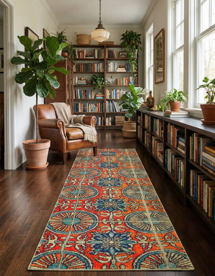 Detail image of 2' 7 x 10'  Washable Casablanca Runner Rug