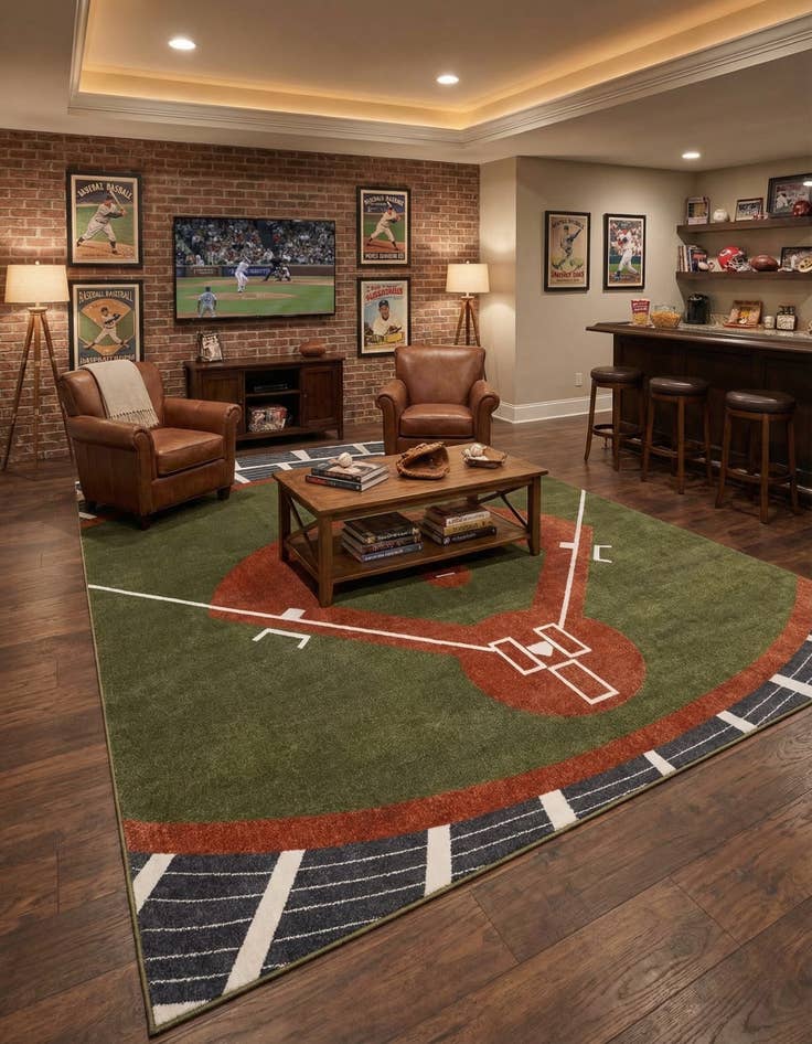 Detail image of 9' x 12' Sports Washable Rug