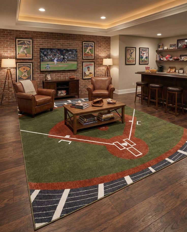 Detail image of 9' x 12' Sports Washable Rug