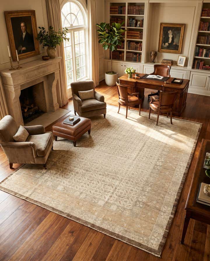 8' 3 x 10' 1 Hand Knotted Oushak Wool Rug