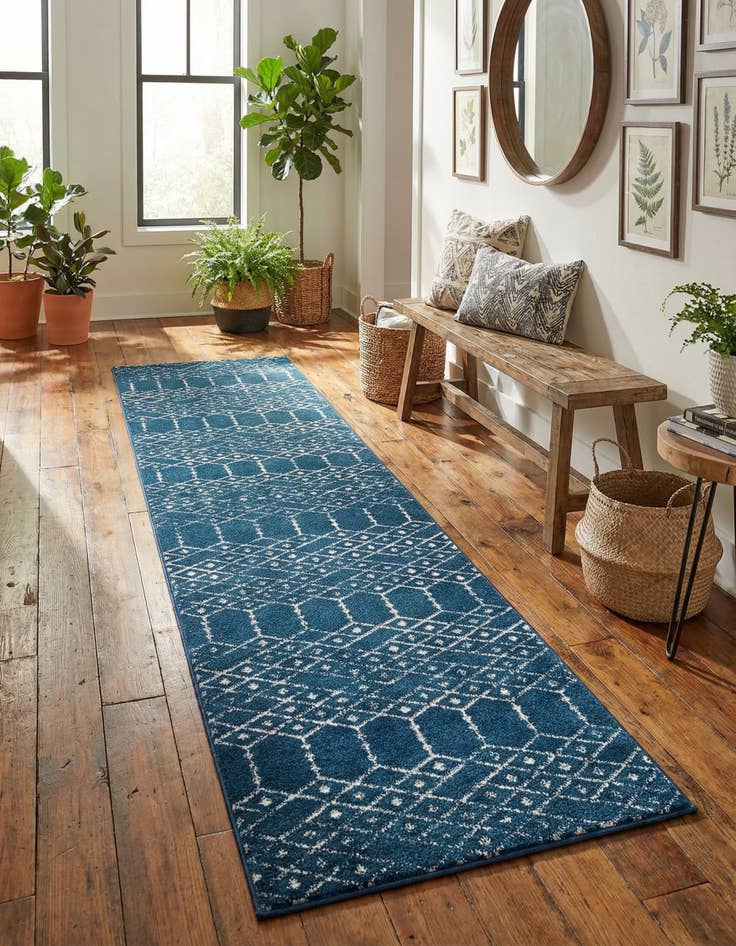 Detail image of 3' x 13' Paxon Trellis Runner Rug