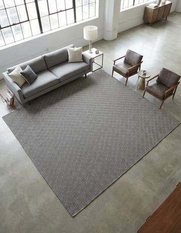 10' x 10' Hand Woven Geo Trellis Flatweave Square Rug