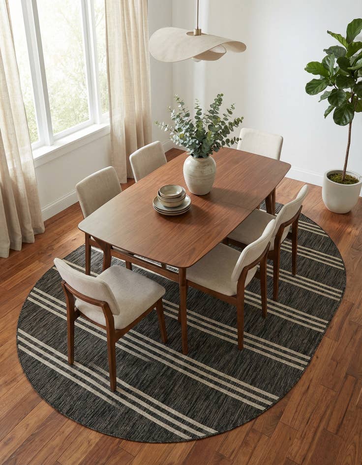 Detail image of 7' 10 x 10' Washable Jill Zarin Anguilla Indoor / Outdoor Oval Rug