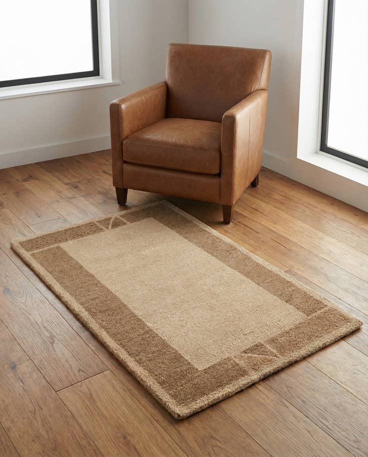 Detail image of 2' 6 x 4' 4 Hand Knotted Gabbeh Wool Rug