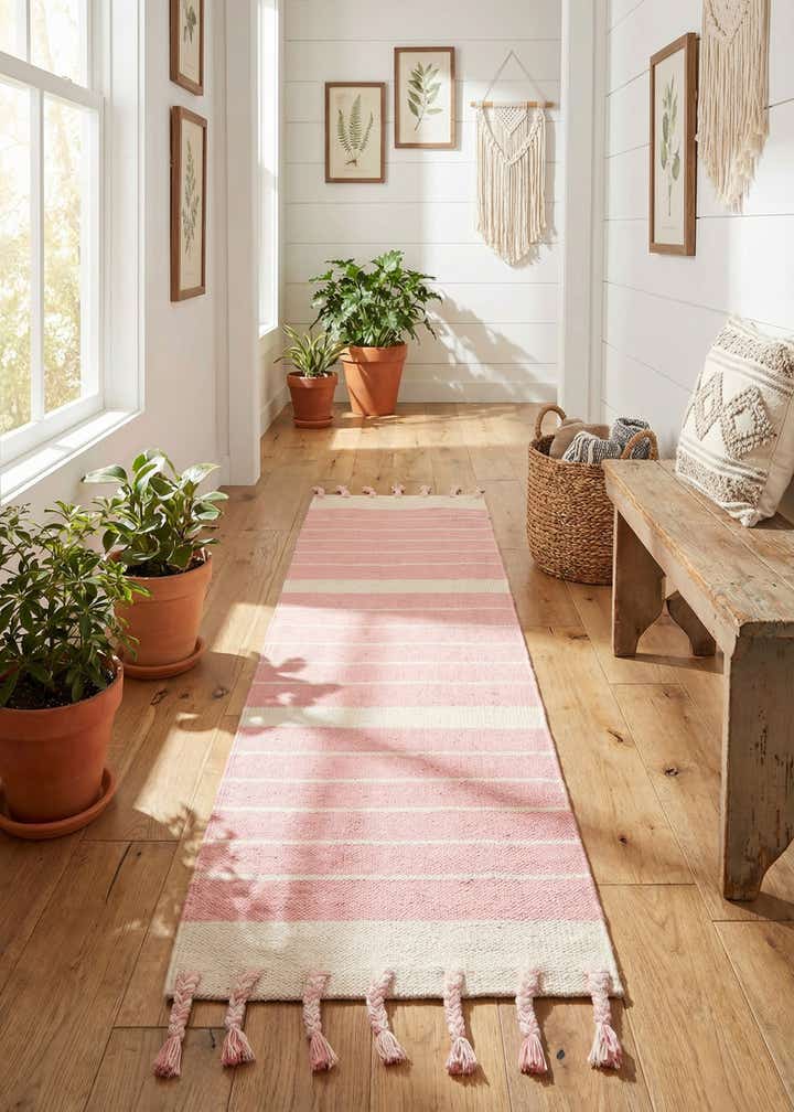 2' 2 x 6' 1 Hand Woven Chindi Cotton Runner Rug
