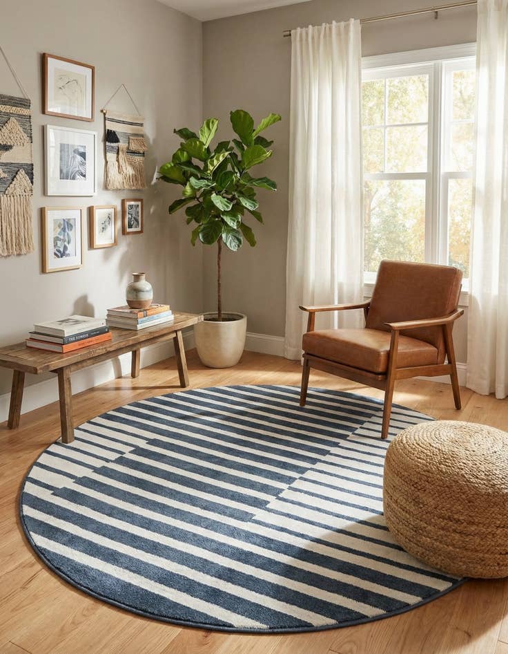 Detail image of 7' 10 x 7' 10 Oslo Round Rug