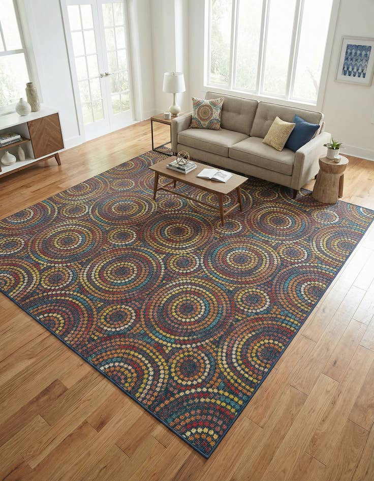 Detail image of 10' x 10' Easy-Clean Baja Indoor / Outdoor Square Rug