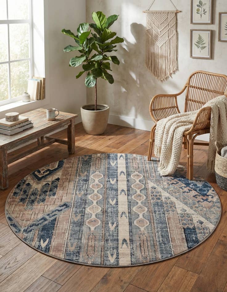 Detail image of 7' x 7' Oregon Round Rug